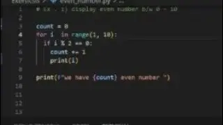 Ex 1:- write a python program  print even number between 0 to 10