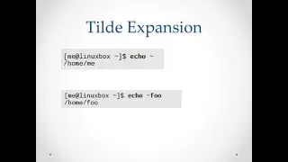 Linux | Tilde Expansions