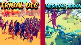 TRIBAL DLC Team vs MEDIEVAL ADDON Team - Totally Accurate Battle Simulator TABS
