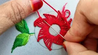 Beautiful Flower Hand Embroidery||Latest Hand Embroidery design||Kadhai Design