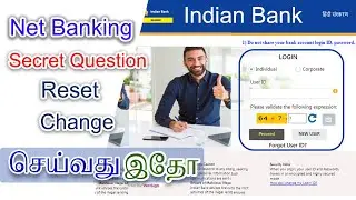 reset indian bank internet banking secret question