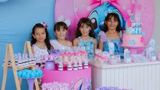 Como foi divertido o aniversário da amiguinha Hellena / fez 7 / diversão / Stitch