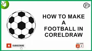 How to make Football in coreldraw.|Corel draw फुटबॉल कैसे बनाए।