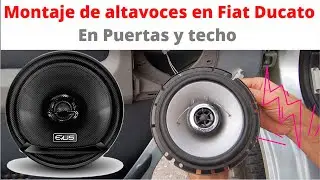 Montaje de altavoces en puertas y techo de Fiat Ducato
