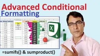 Advanced conditional formatting part - 4 | conditional formatting with sumif and sumproduct in excel