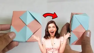 Easy Origami Pop It Fidgets. Antistress Moving PAPER TOYS for kids