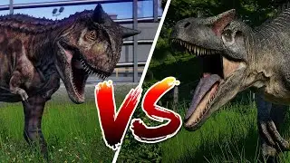 Jurassic World Evolution | Carnotaurus vs. Allosaurus | Dinosaur battle