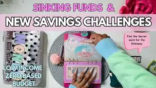 LOW $ Savings CHALLENGES AND SINKING FUNDS FOR SMALL BUDGETS  | SECRET WORD GIVEAWAY | LOW INCOME