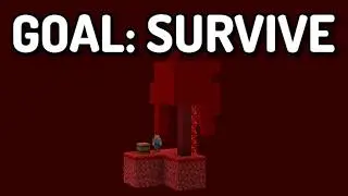Minecraft Skyblock, in the NETHER