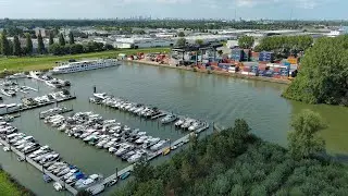 Griend en haven Ridderkerk - luchtopname