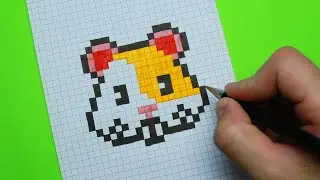 Как нарисовать Эмоджи хомяка по пикселям
