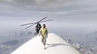 Landing Helicopter on Blimp and Blowing it Up! GTA 5