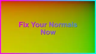 Dealing With Normals In Blender
