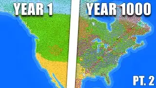 Humans Populate North America For 1,000 Years (PT. 2) - Worldbox