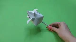 How to make paper rosebud