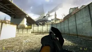Half-Life 2: Update / MMOD / AI x4 texture / 2K 2560x1440 60fps d1_canals_01a / Ar3 / Machinegun