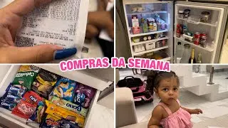 COMPRAS DA SEMANA NO SUPERMERCADO🛒QUANTO GASTAMOS ? Mostrei tudo❤️