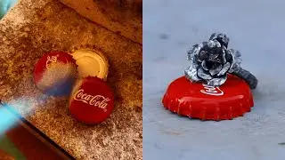 Hand Making an Coca - Cola Bottle Cap  Rose