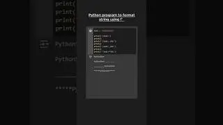 Different styles of string formatting in Python using f' #phython #pythonshot #shorts #code #short