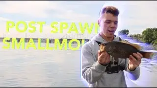 Catching POSTSPAWN river smallmouth! (Father's Day Pt. 1)