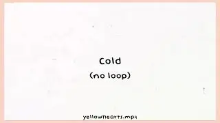 Cold - Novo Amor edit audio