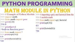 Math Module In Python