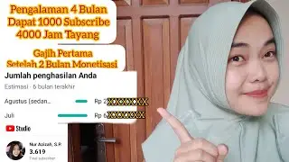 GAJI PERTAMA 2 BULAN SETELAH MONETISASI..!! PENGALAMAN CHANNEL 4 BULAN SUDAH BISA MONETISASI..!!