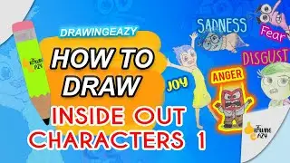 How to draw Joy, Sadness, Disgust, Fear, and Anger Inside Out