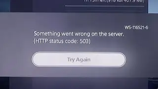 ERROR 503 PS4/PS5 HOW TO FIX?