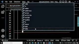 Episode 9 = Explanation of description list tag in html