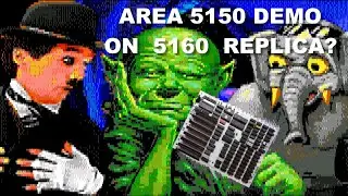 Area5150 demo on a replica IBM PC 5160 motherboard
