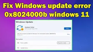 How to fix Windows update error 0x8024000b in windows 11