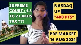 " Supreme Court Tax on Indian Companies?" Nifty & Bank Nifty, Pre Market Report, 16 Aug  2024, Range