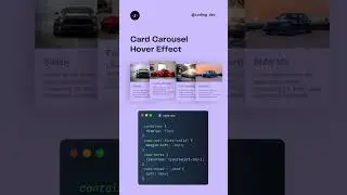 Card Carousel Hover Effect using CSS ✨