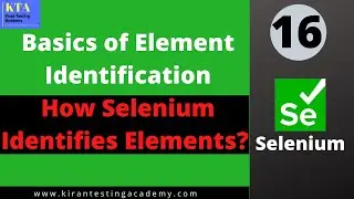 How Selenium Identifies Elements ? processes for selenium Element Identification :Selenium Class 16