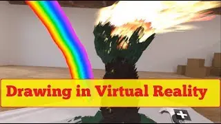 Drawing a burning palm tree in virtual reality with 'MasterPieceVR'