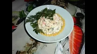 Крабовый салат с огурцом