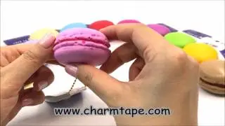 Light Pink Cherry macaron squishy charm