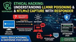Ethical Hacking Understanding LLMNR Poisoning & NTLMv2 Capture with Responder