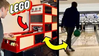 Can My LEGO Bowling Alley Help Me Bowl In Real-Life? | Working Lego Pinsetter
