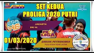 JAKARTA BNI 46 VS GRESIK PETROKIMIA PUSLATDA KONI JATIM  | PROLIGA 2020 - MATCH 32 (PUTRI) | SET  2