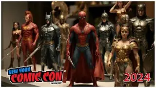 Statues at New York Comic Con 2024
