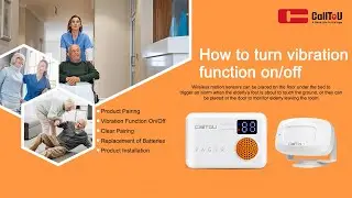 CallToU CC28WH-HW12 Turn Vibration Function On/Off on Your Bed Sensor Alarm