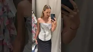 Хлопковый топ на летней распродаже в Zara 