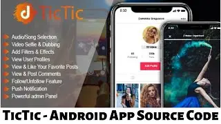 TicTic - Android app Source code free download || how to make tikok app || tiktok app source code