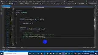 71- C# -  Methods - Optional Parameters القيمة الابتدائية أو المتغيرات الاختيارية في الدالة