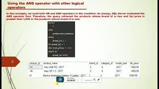SQL Filtering data using AND OR and Conditional Operators
