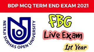NSOU BDP MCQ LIVE EXAM 2021| PAPER FBG FIRST YEAR