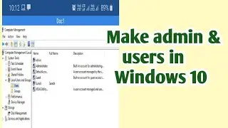 How to make admin and user in windows 10 (computer user and admin kaise banaye)