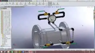 top down modelling in SolidWorks drawing a tube in an assembly
